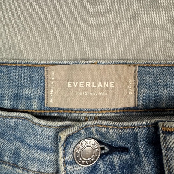 Everlane The Cheeky Cropped Jeans Light Wash Denim Women's 28 Daily Classic - Picture 4 of 11